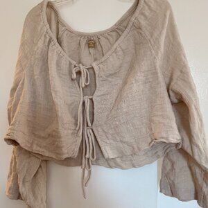 Free People Free-est Tie Front Relaxed Top